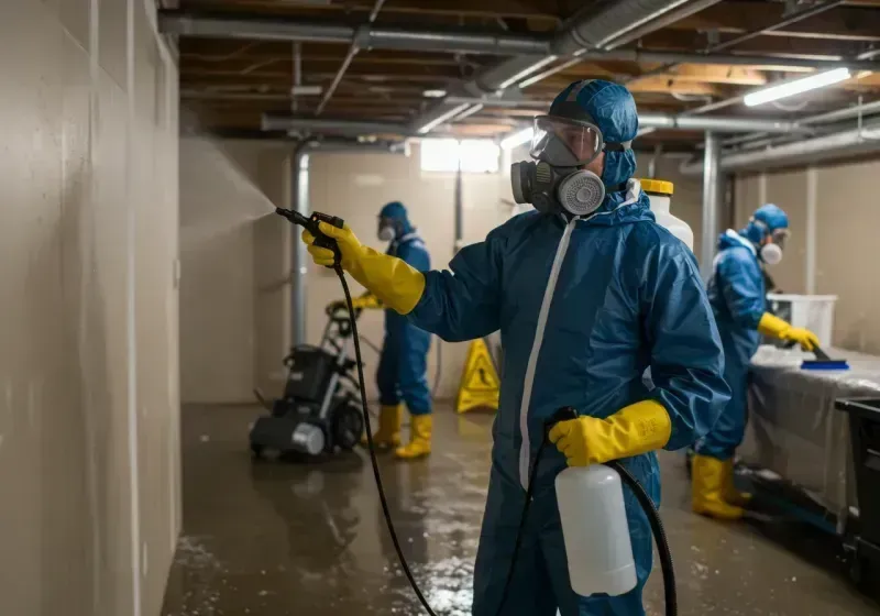 Basement Sanitization and Antimicrobial Treatment process in New Philadelphia, OH